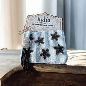 Wandering Moon India Hand Made Beaded Star Pouch